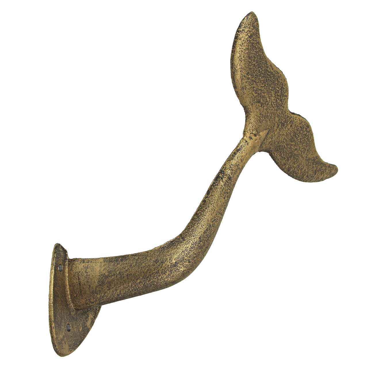 Bronze Finish Cast Iron Whale Tail Decorative Garden Hose Wall Hook Home Storage